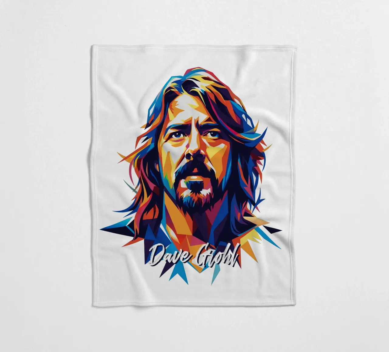 Dave Grohl Portrait in WPAP Pop Art coperta in pile da vectorartnesia
