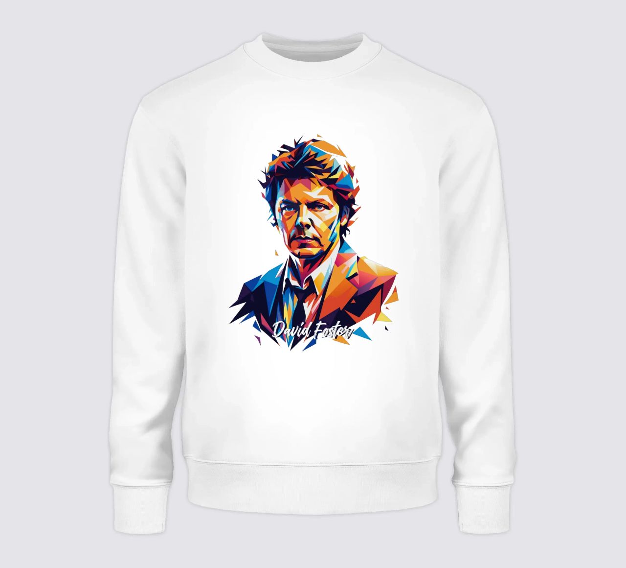 David Foster Portrait in WPAP Pop Art felpa da vectorartnesia