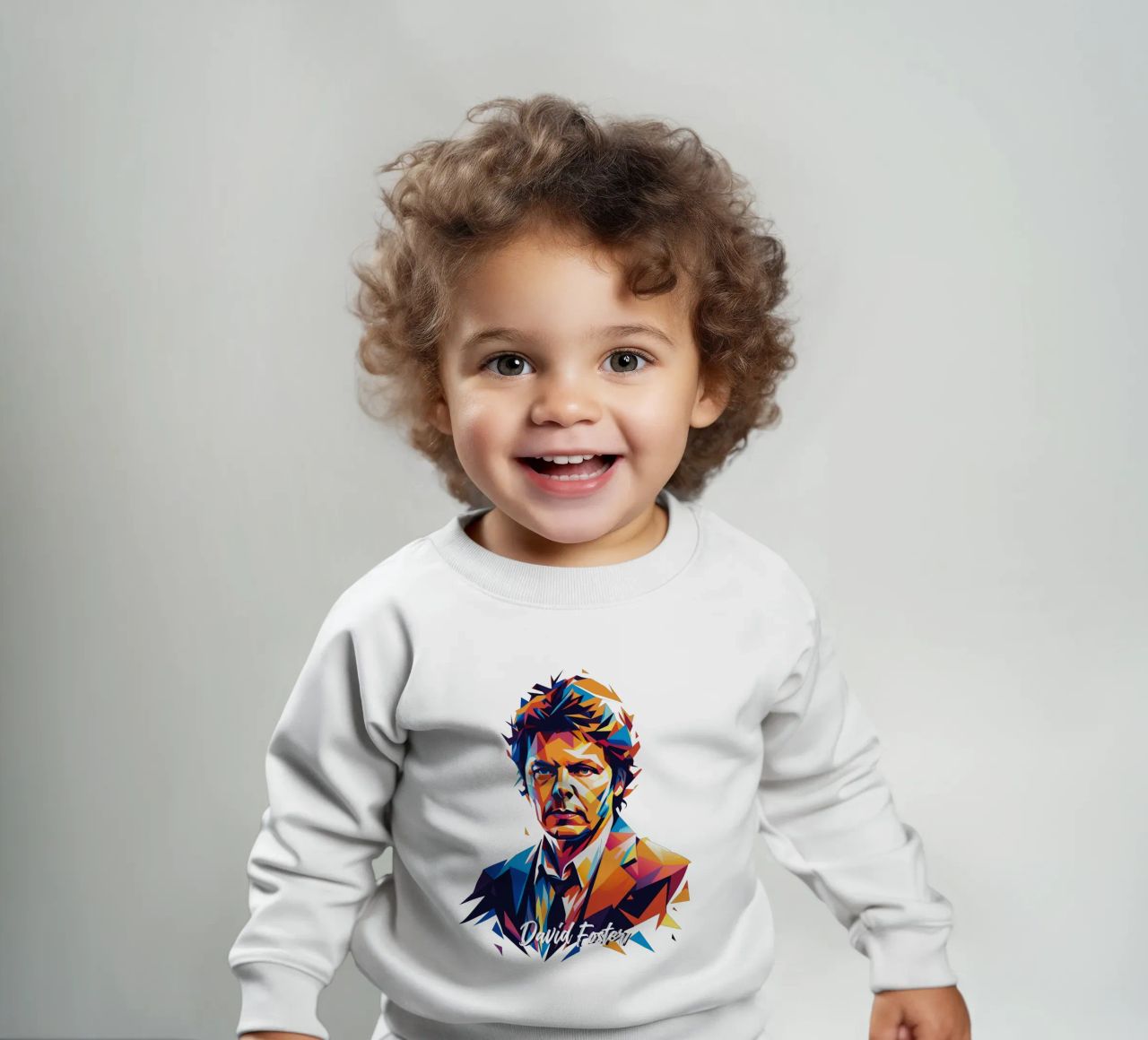 David Foster Portrait in WPAP Pop Art felpa neonato da vectorartnesia