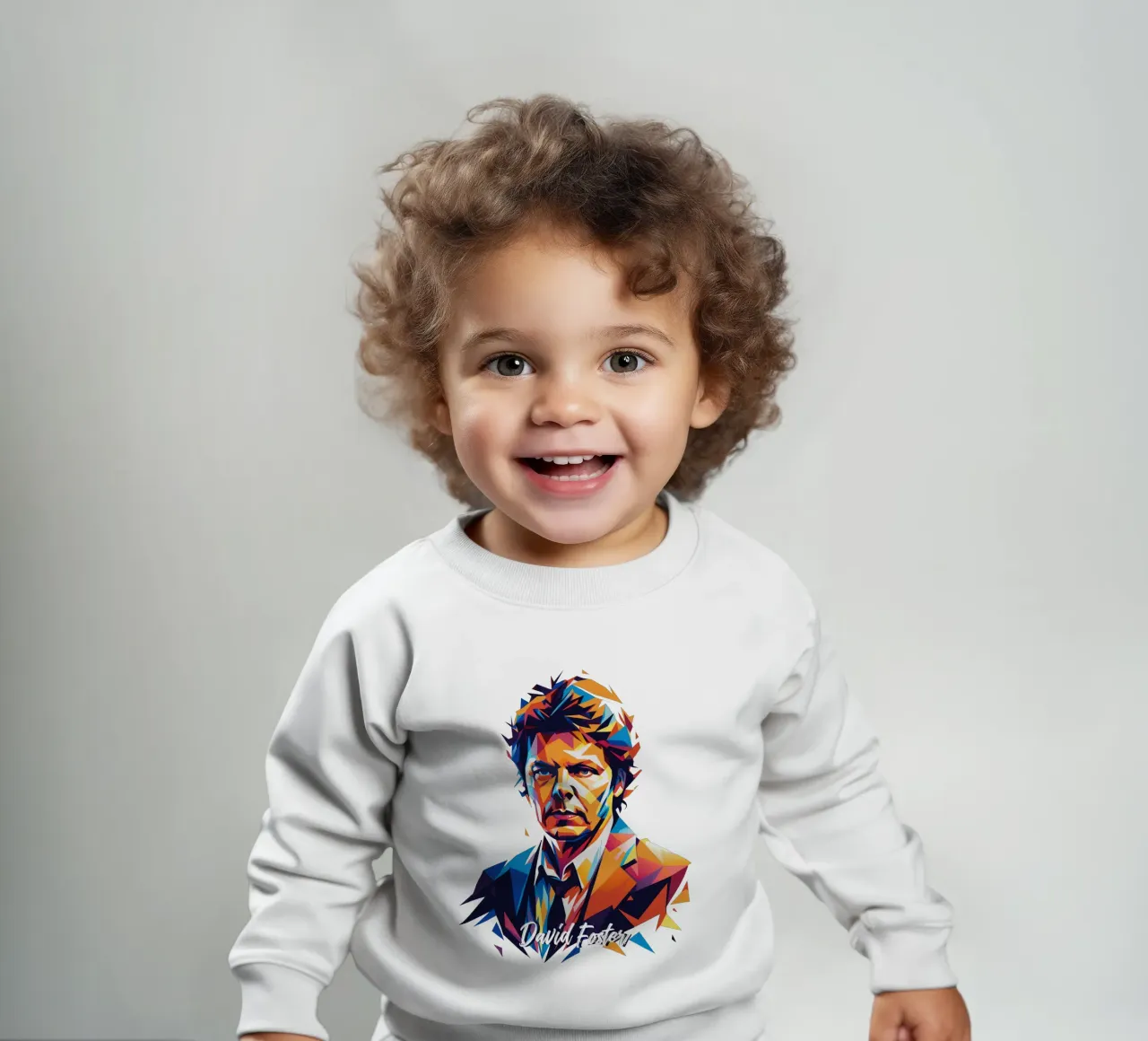 David Foster Portrait in WPAP Pop Art sudadera de bebé de vectorartnesia