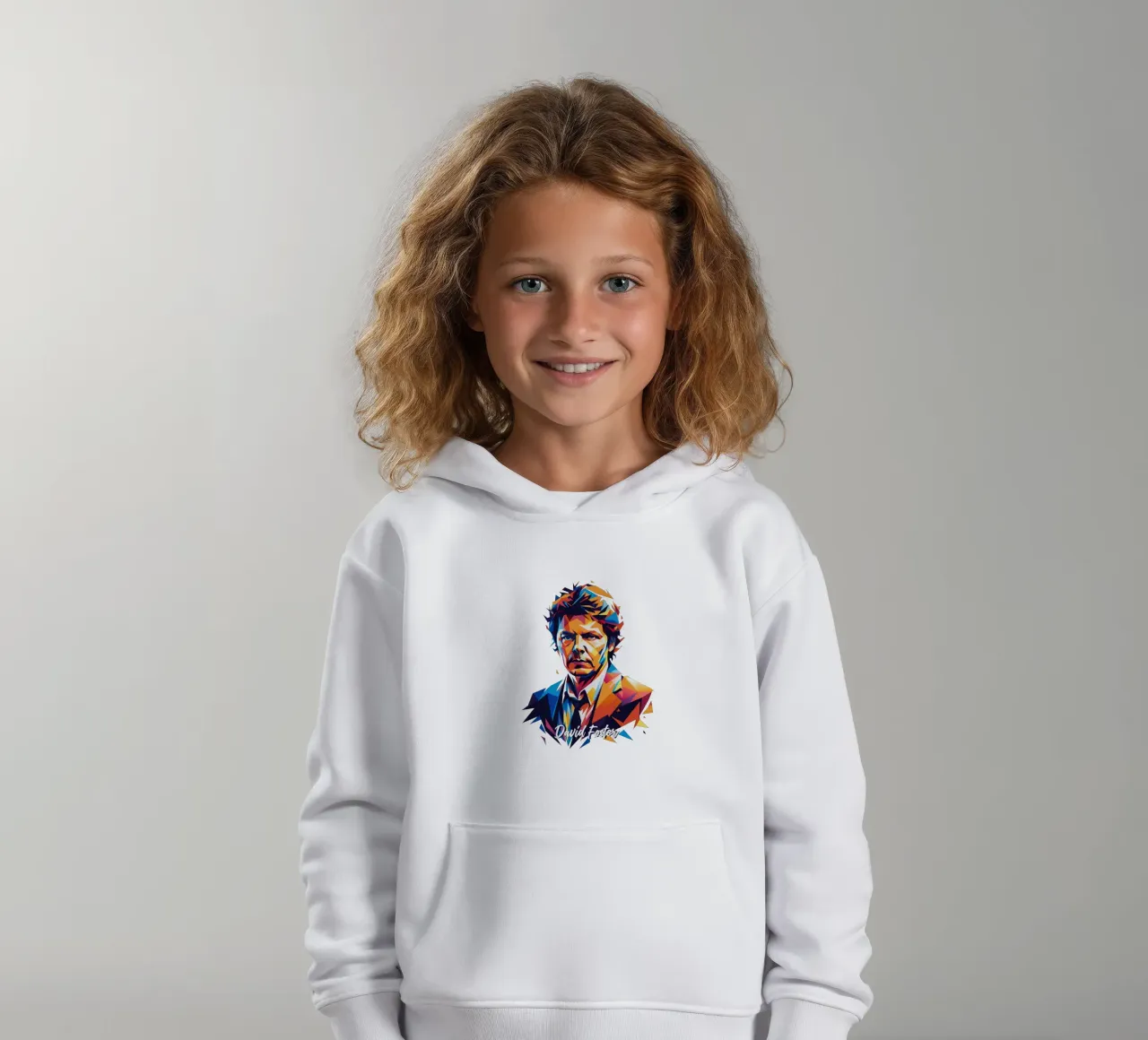 David Foster Portrait in WPAP Pop Art felpa bambino con cappuccio da vectorartnesia