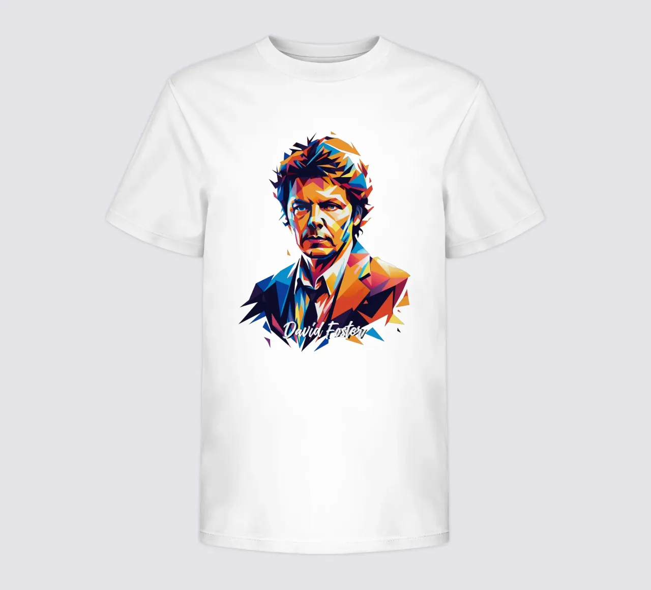 David Foster Portrait in WPAP Pop Art t-shirt bambini da vectorartnesia