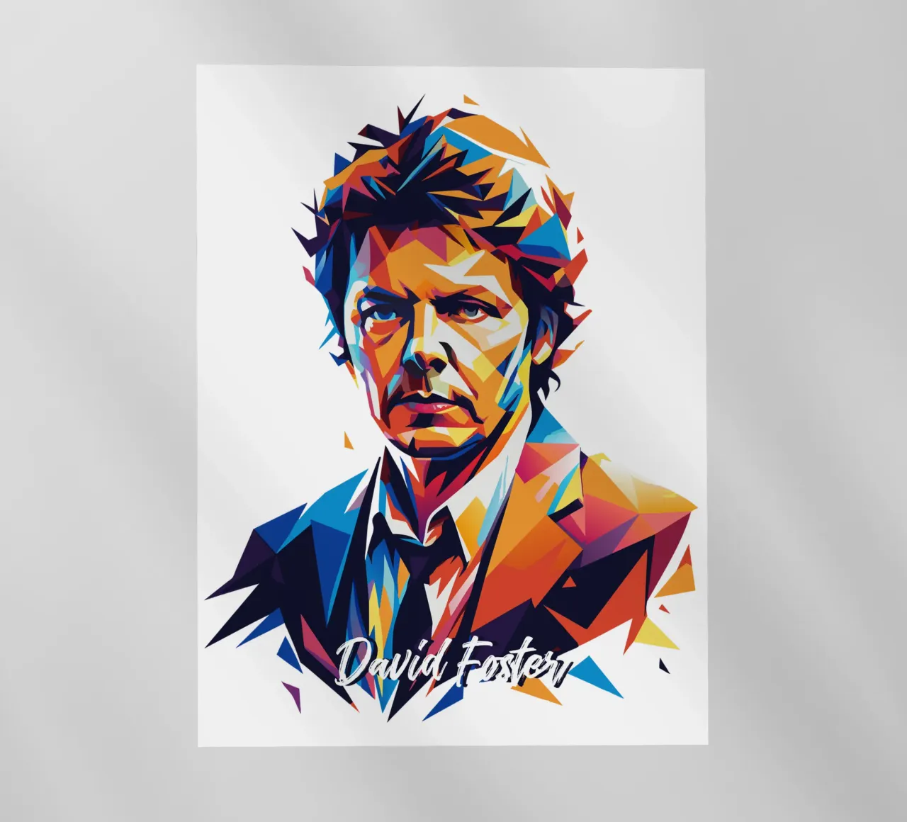 David Foster Portrait in WPAP Pop Art lámina retroiluminada de vectorartnesia