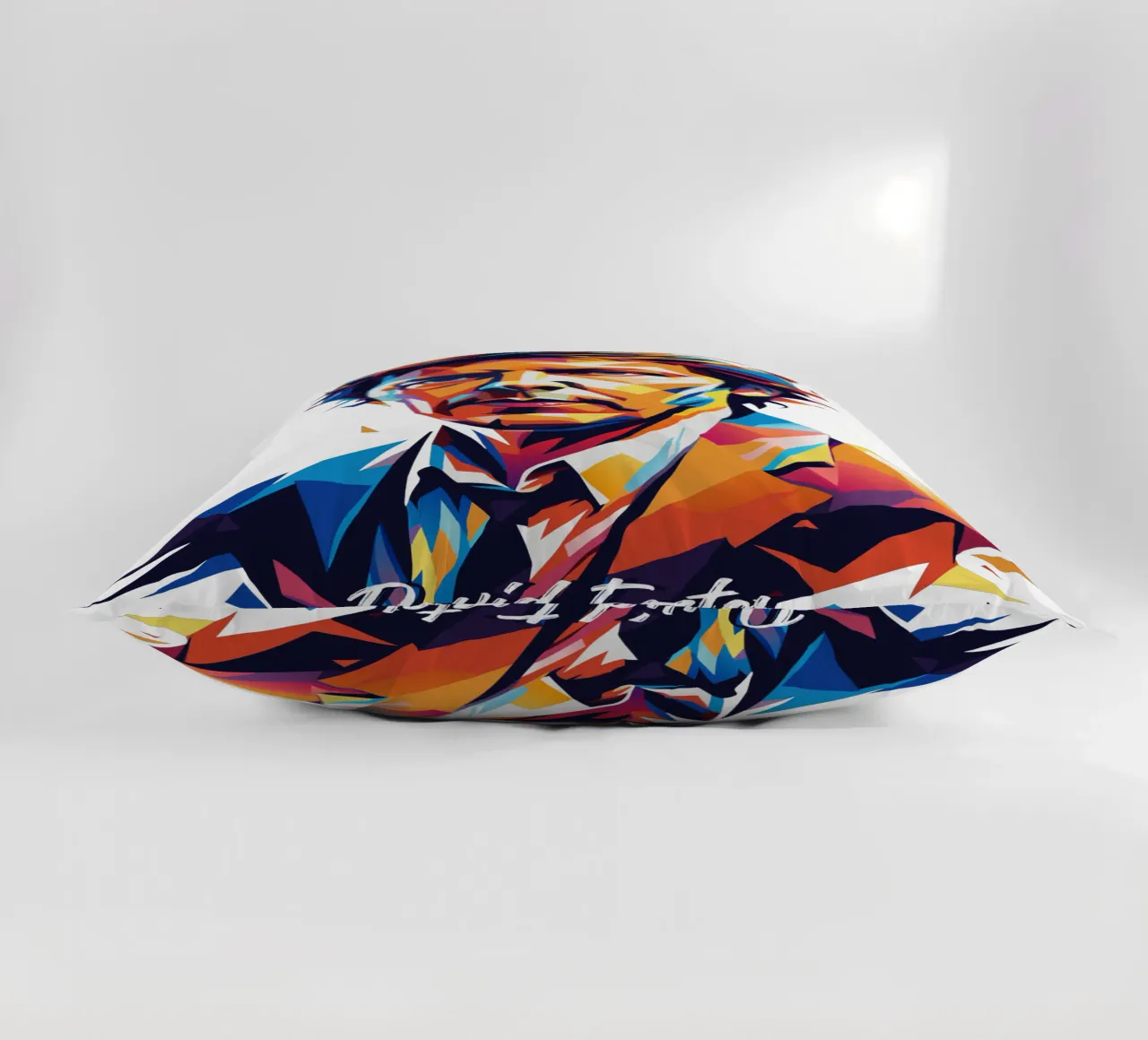 David Foster Portrait in WPAP Pop Art cuscino da vectorartnesia