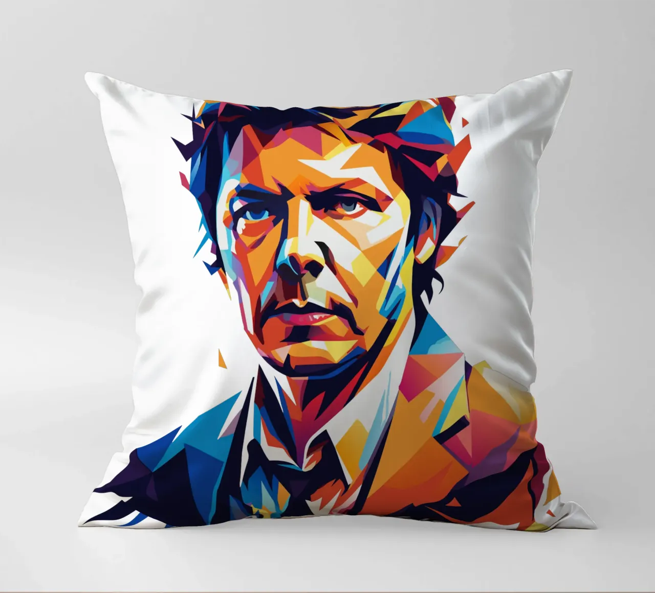 David Foster Portrait in WPAP Pop Art cuscino da vectorartnesia