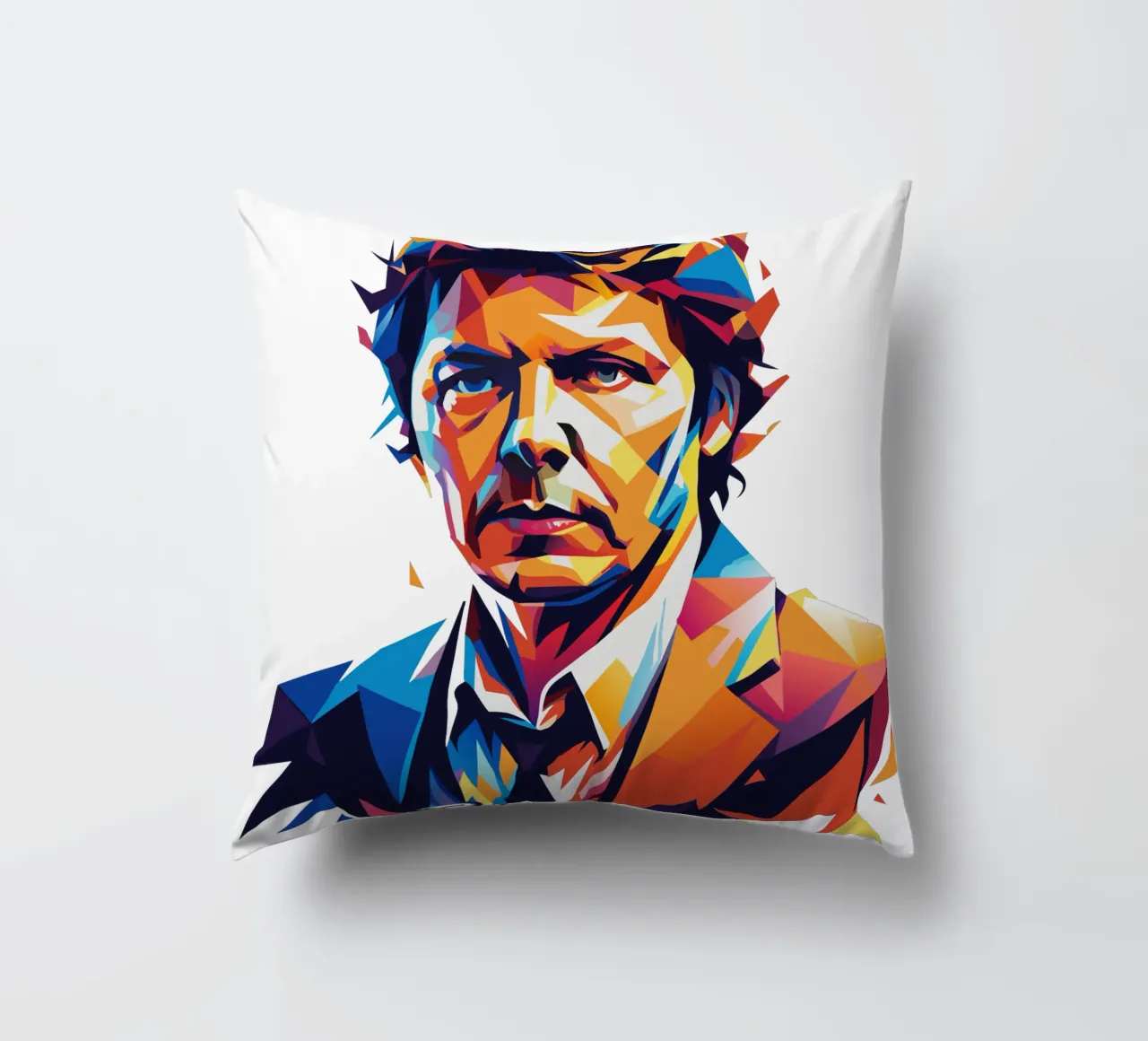 David Foster Portrait in WPAP Pop Art cuscino da vectorartnesia