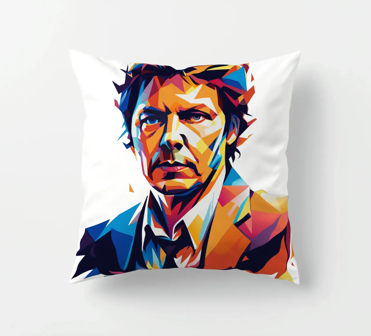 David Foster Portrait in WPAP Pop Art cuscino da vectorartnesia