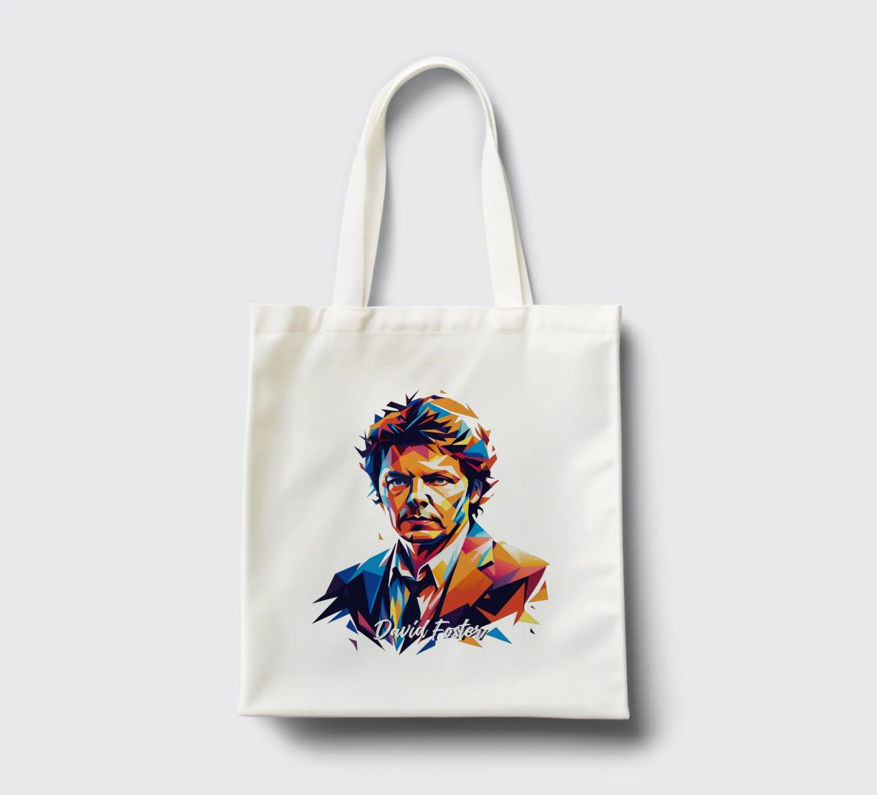 David Foster Portrait in WPAP Pop Art borsa in juta da vectorartnesia