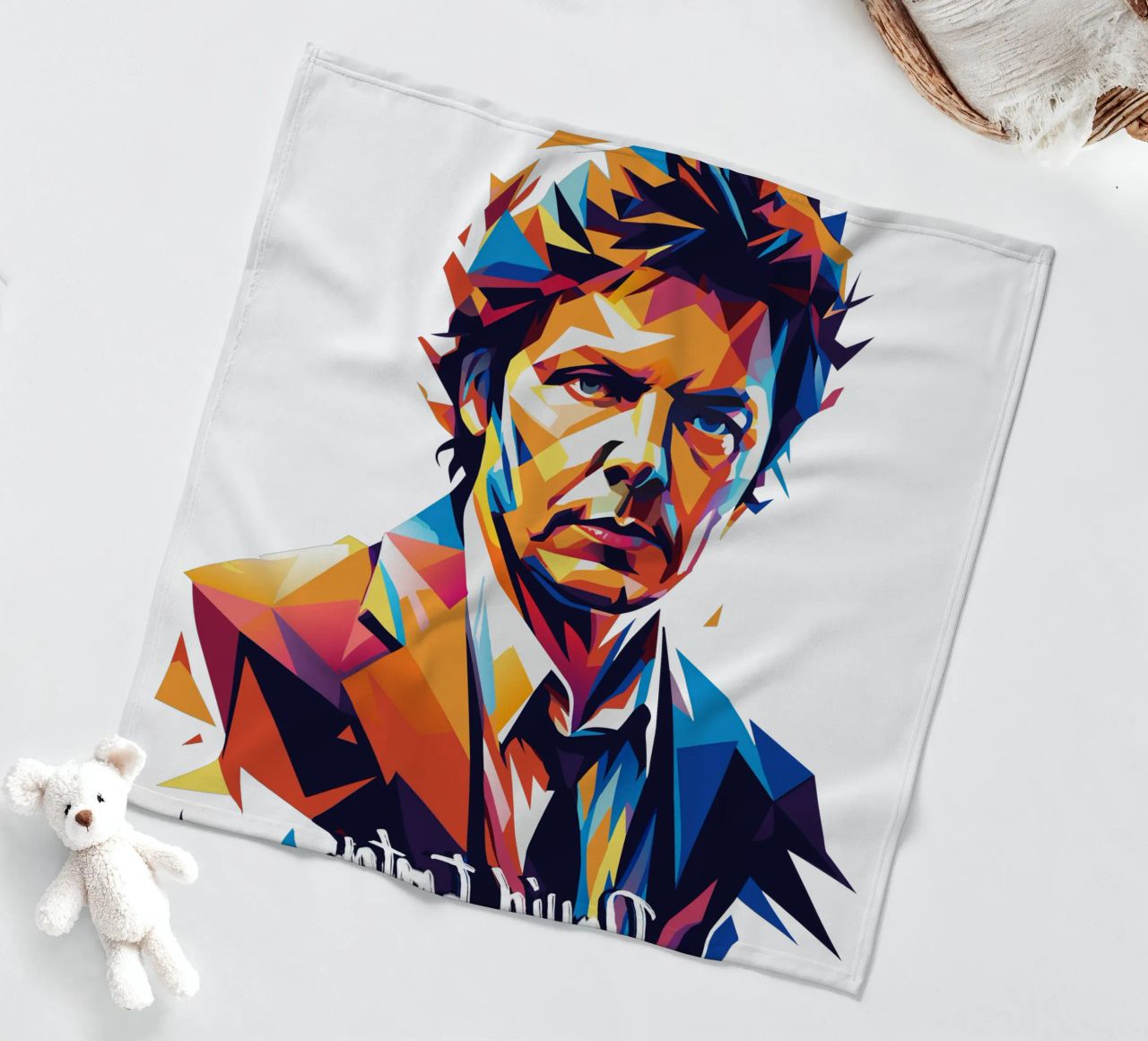 David Foster Portrait in WPAP Pop Art coperta in pile da vectorartnesia