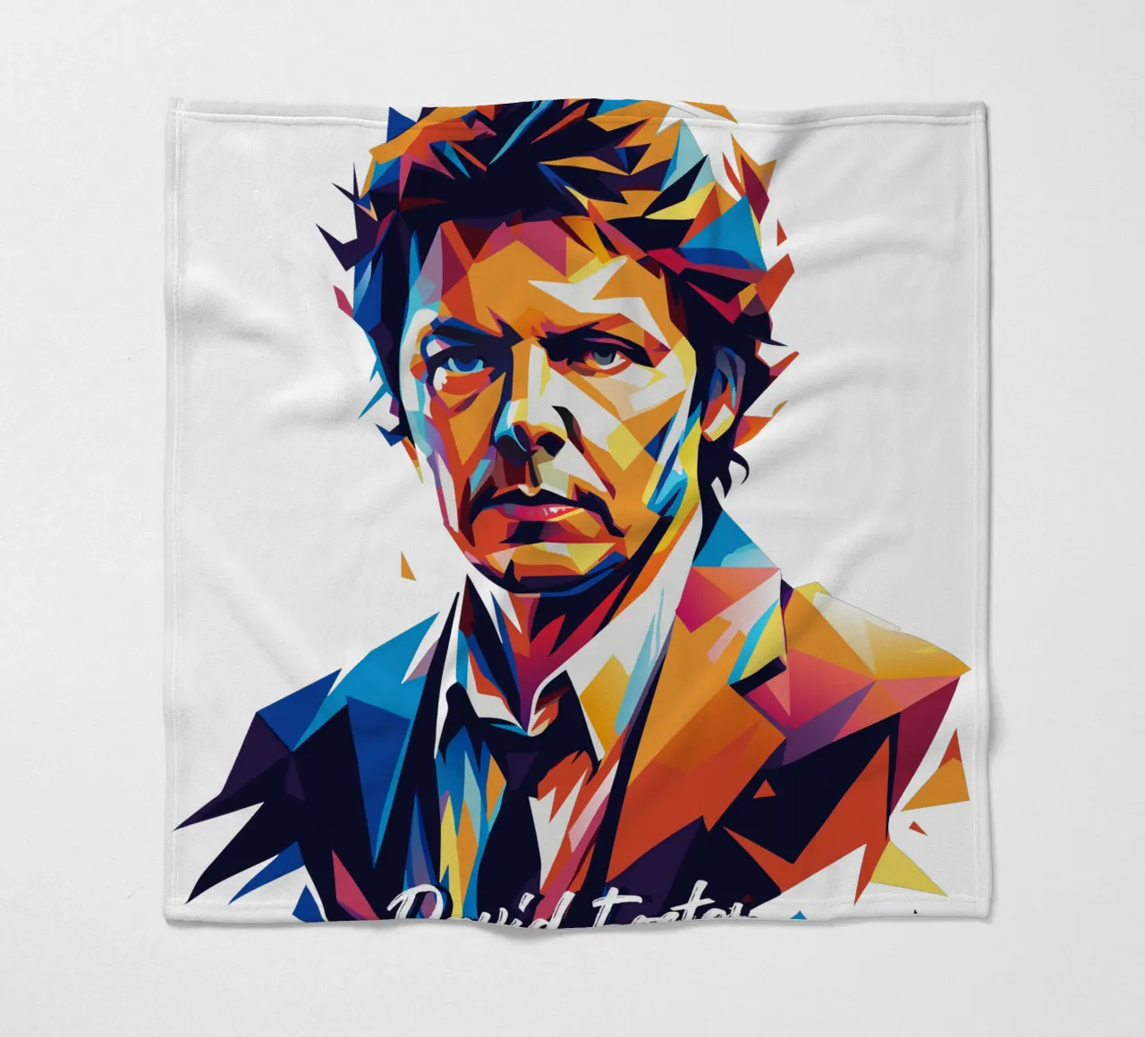 David Foster Portrait in WPAP Pop Art coperta in pile da vectorartnesia