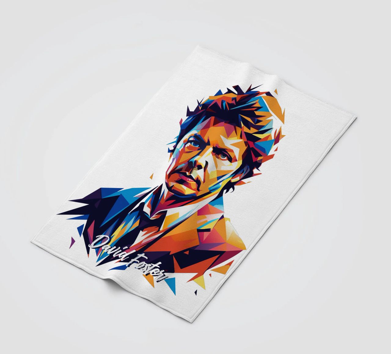 David Foster Portrait in WPAP Pop Art coperta in pile da vectorartnesia