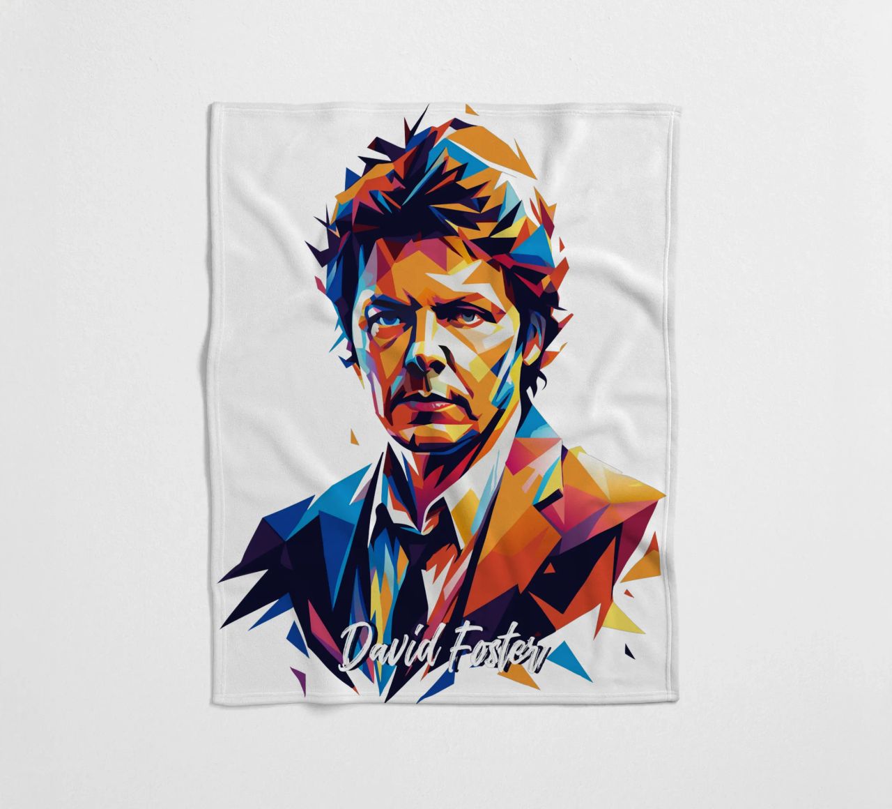 David Foster Portrait in WPAP Pop Art coperta in pile da vectorartnesia