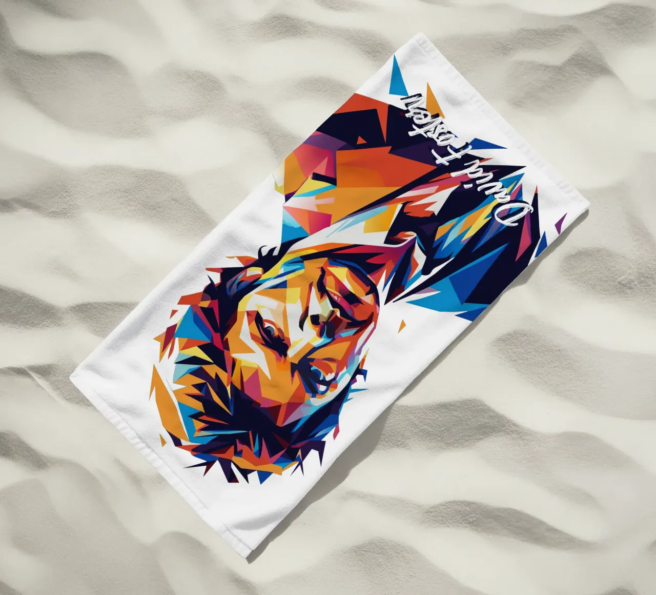 David Foster Portrait in WPAP Pop Art telo mare da vectorartnesia