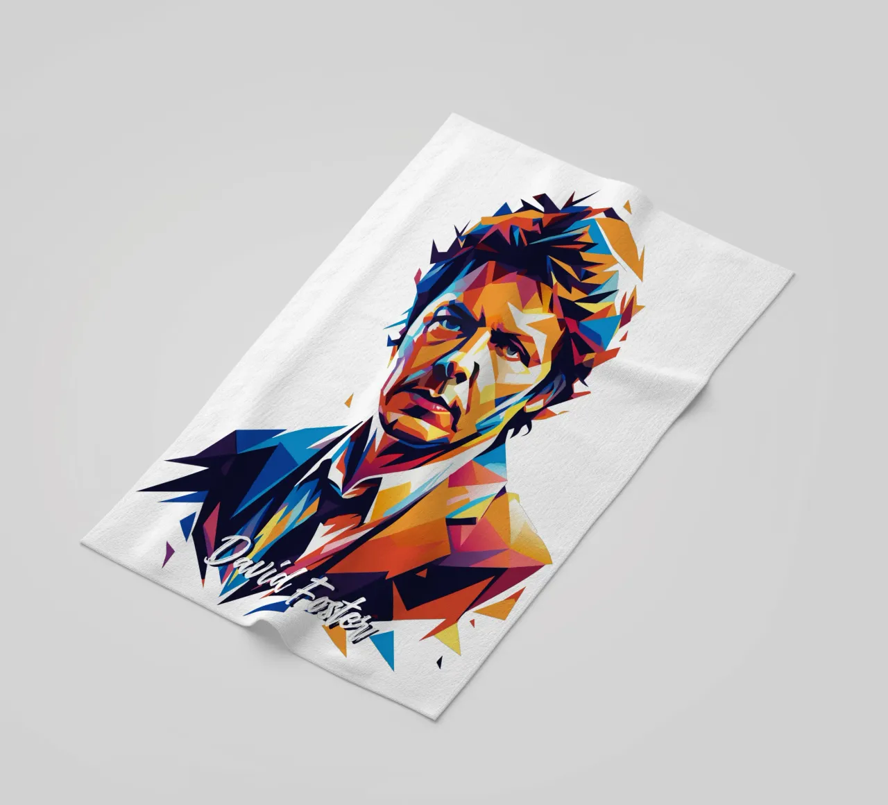 David Foster Portrait in WPAP Pop Art telo mare da vectorartnesia