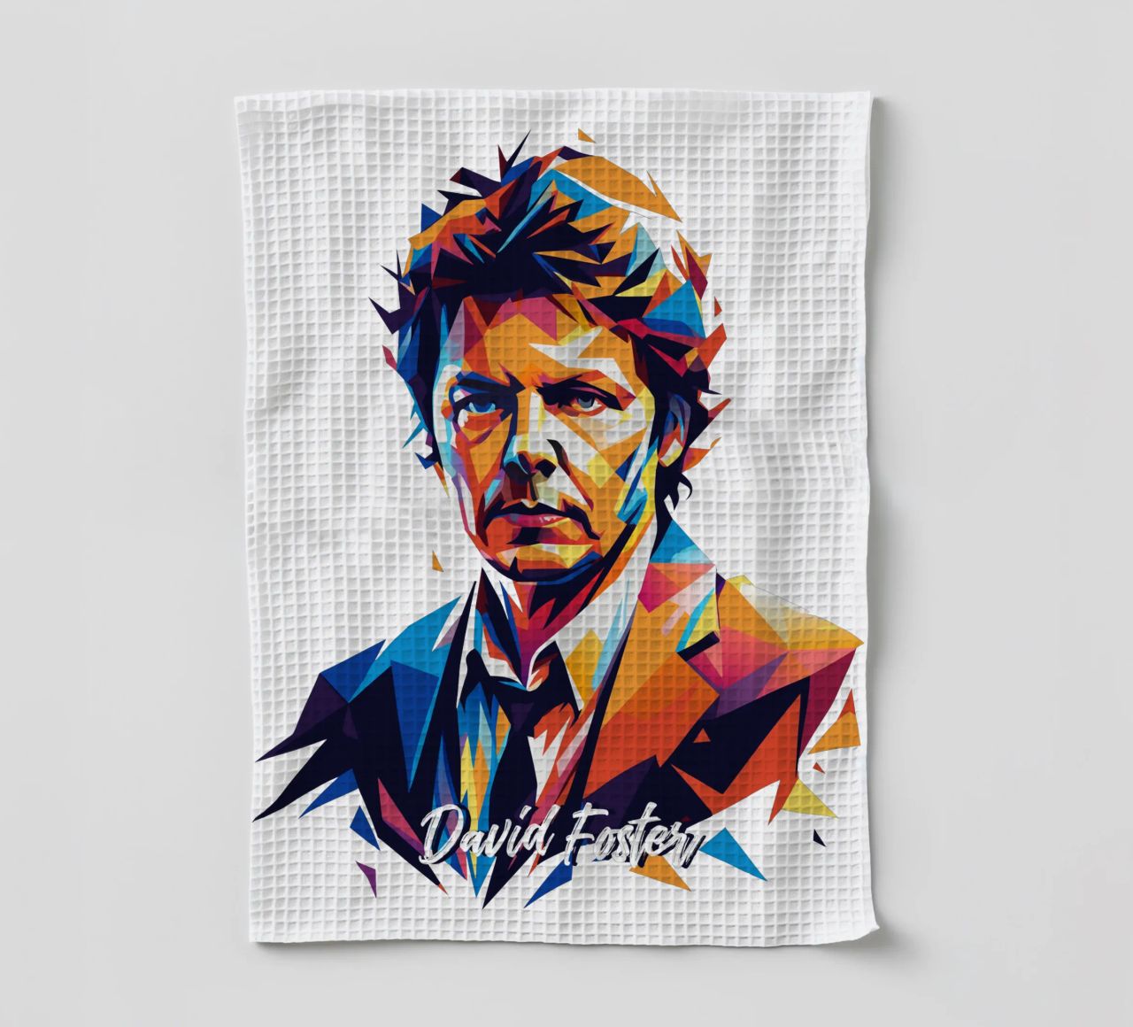 David Foster Portrait in WPAP Pop Art canovaccio da cucina da vectorartnesia