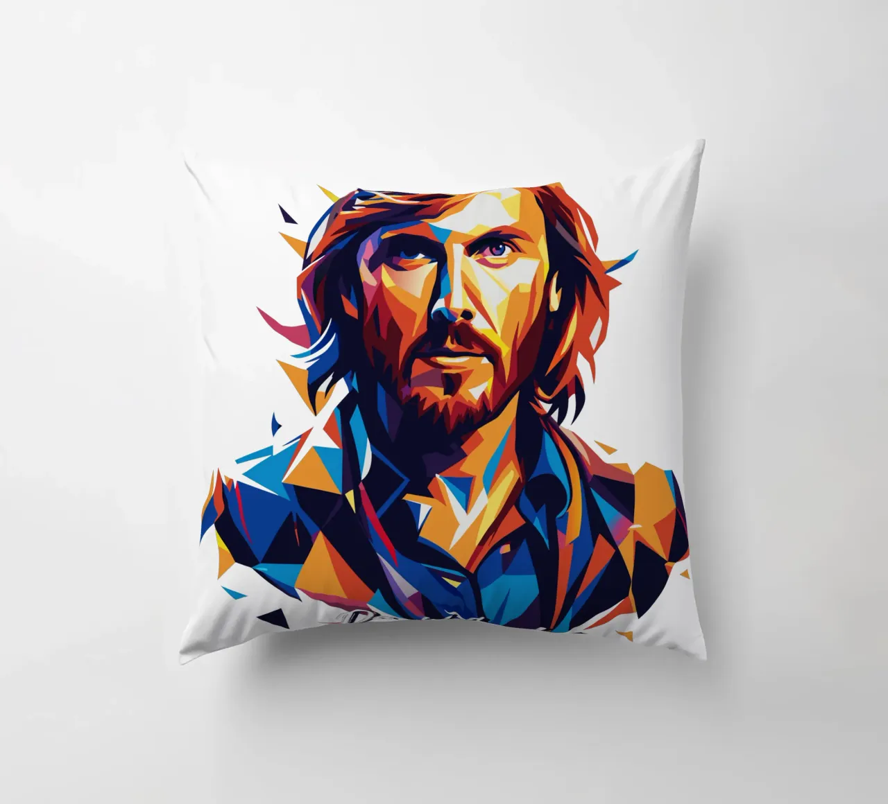 David Gueta Portrait in WPAP Pop Art cojín de vectorartnesia