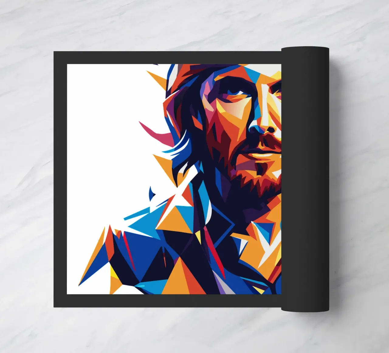 David Gueta Portrait in WPAP Pop Art felpudo de vectorartnesia