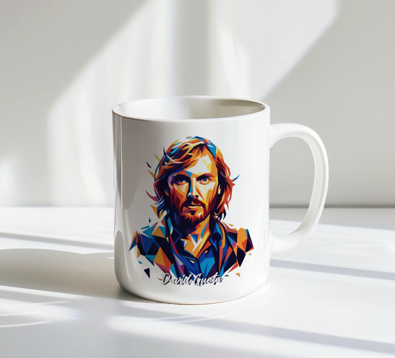 David Gueta Portrait in WPAP Pop Art tazza in ceramica da vectorartnesia