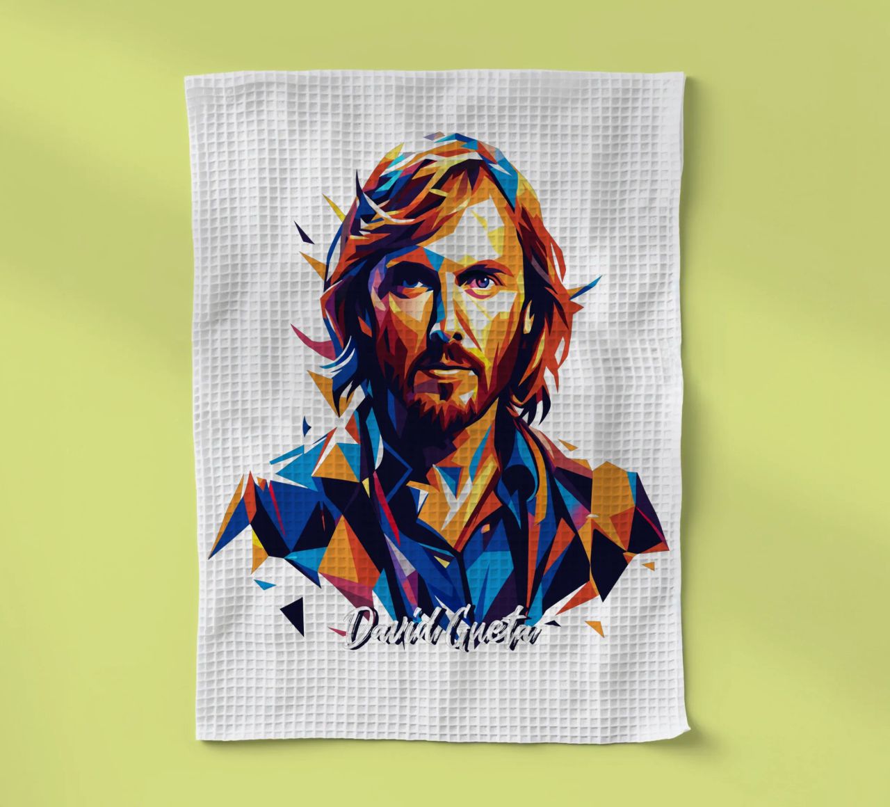 David Gueta Portrait in WPAP Pop Art canovaccio da cucina da vectorartnesia