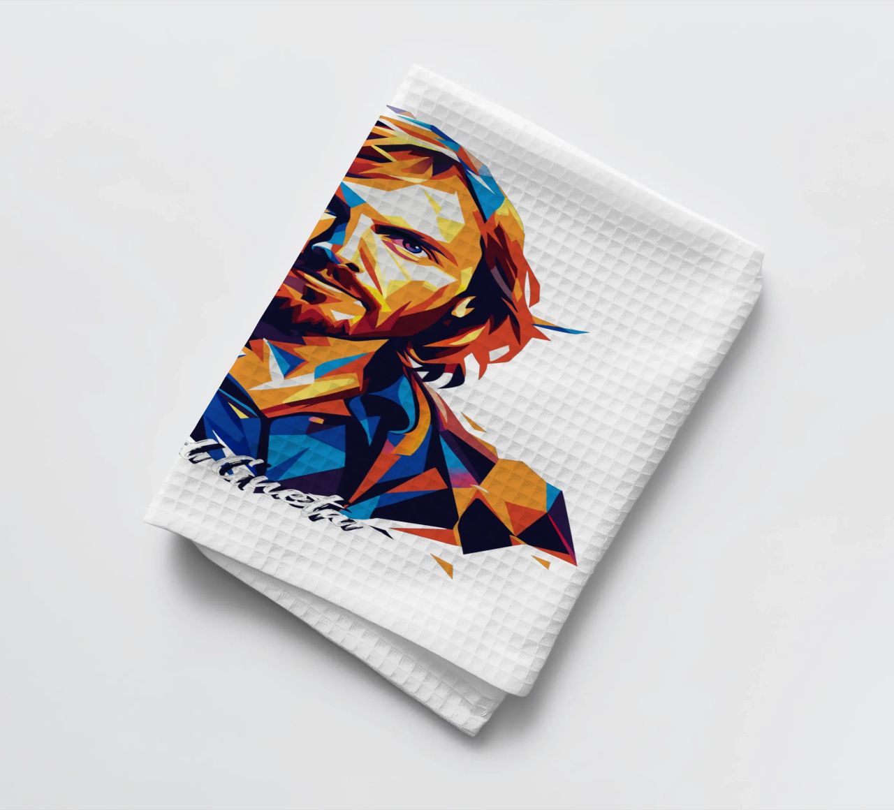 David Gueta Portrait in WPAP Pop Art canovaccio da cucina da vectorartnesia