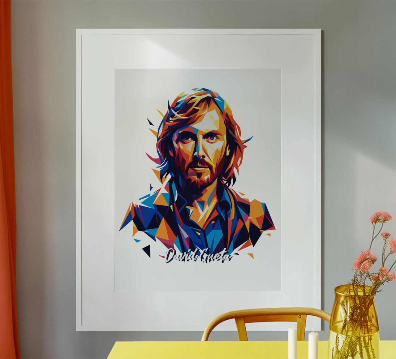 David Gueta Portrait in WPAP Pop Art carta hahnemühle da vectorartnesia