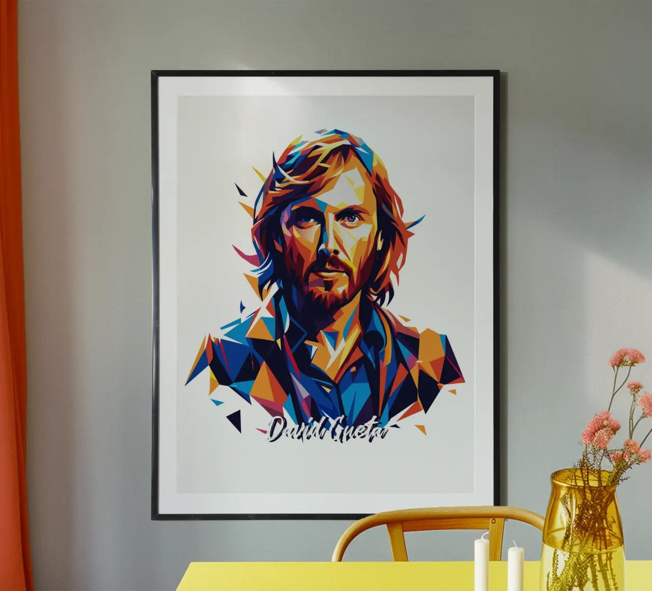 David Gueta Portrait in WPAP Pop Art poster da vectorartnesia
