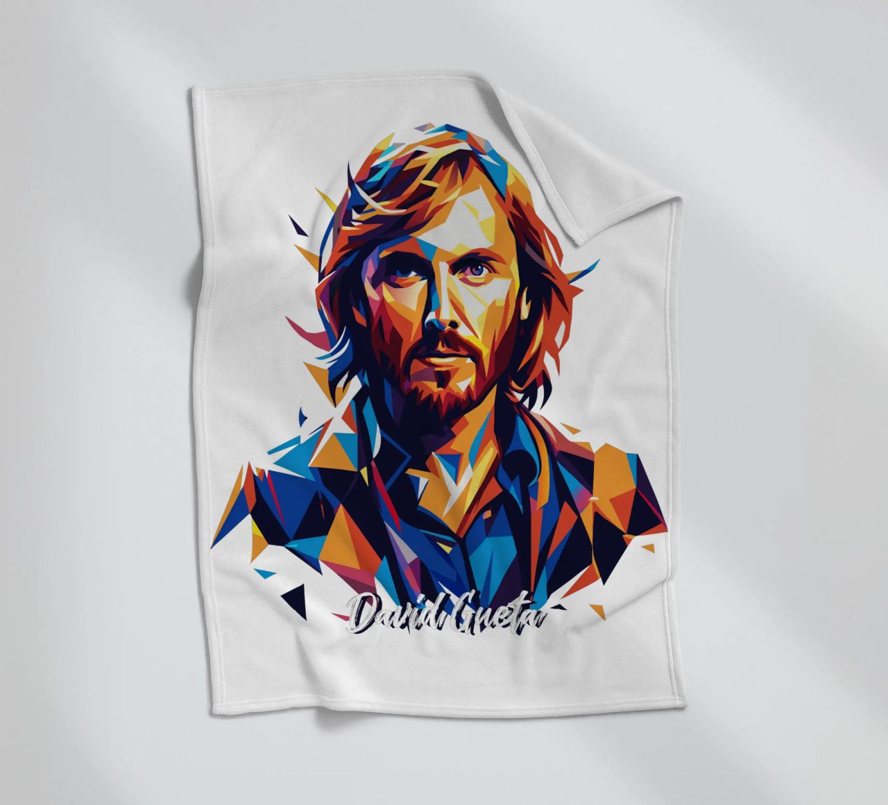 David Gueta Portrait in WPAP Pop Art coperta in pile da vectorartnesia