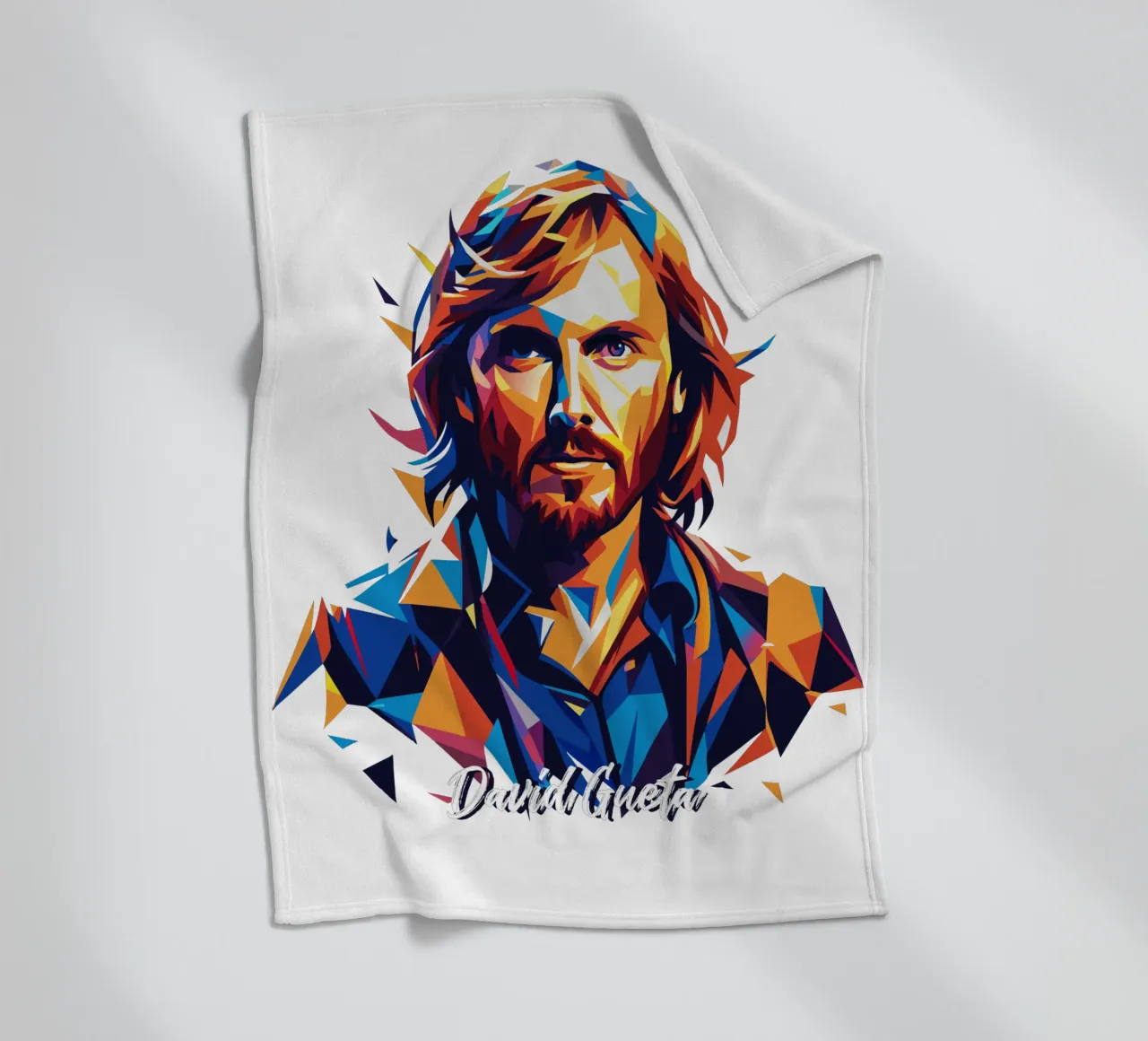 David Gueta Portrait in WPAP Pop Art coperta in pile da vectorartnesia