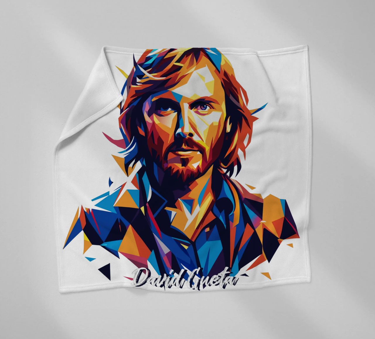 David Gueta Portrait in WPAP Pop Art coperta in pile da vectorartnesia