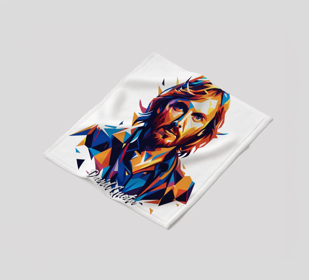David Gueta Portrait in WPAP Pop Art coperta in pile da vectorartnesia
