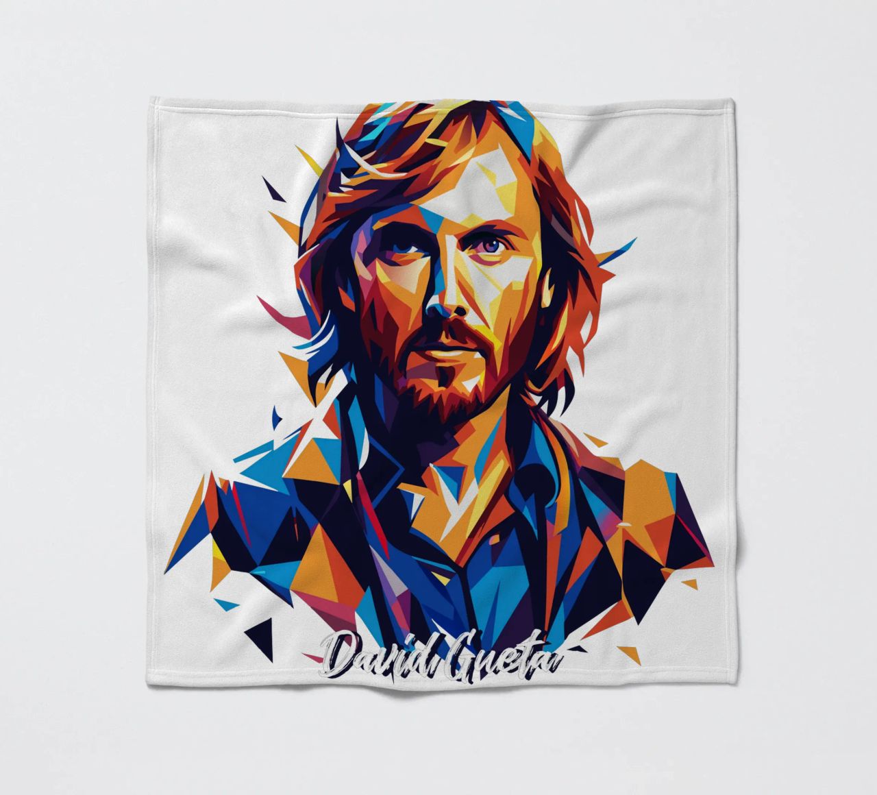 David Gueta Portrait in WPAP Pop Art coperta in pile da vectorartnesia