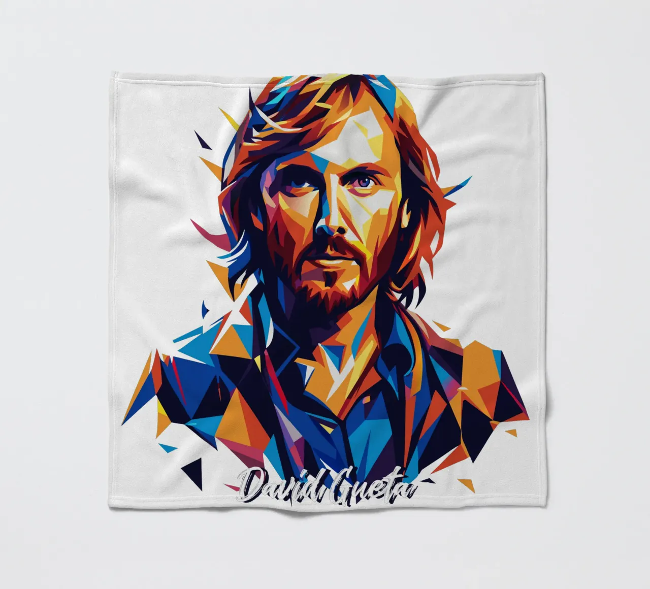 David Gueta Portrait in WPAP Pop Art coperta in pile da vectorartnesia