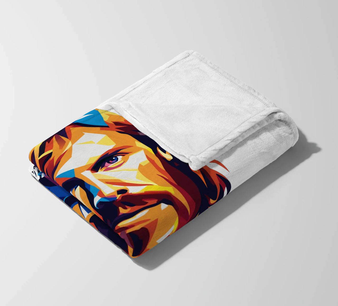 David Gueta Portrait in WPAP Pop Art coperta in pile da vectorartnesia