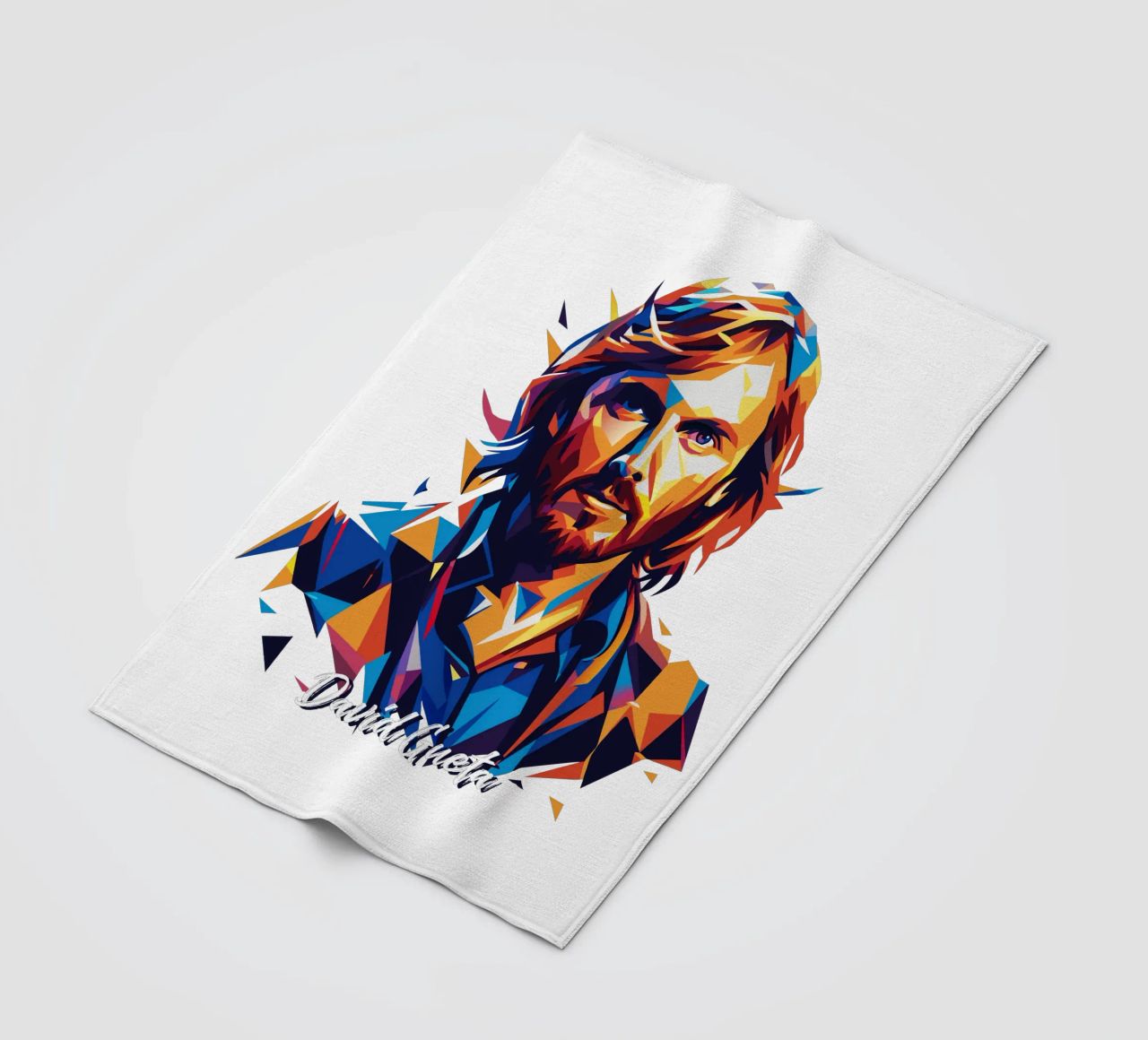 David Gueta Portrait in WPAP Pop Art coperta in pile da vectorartnesia