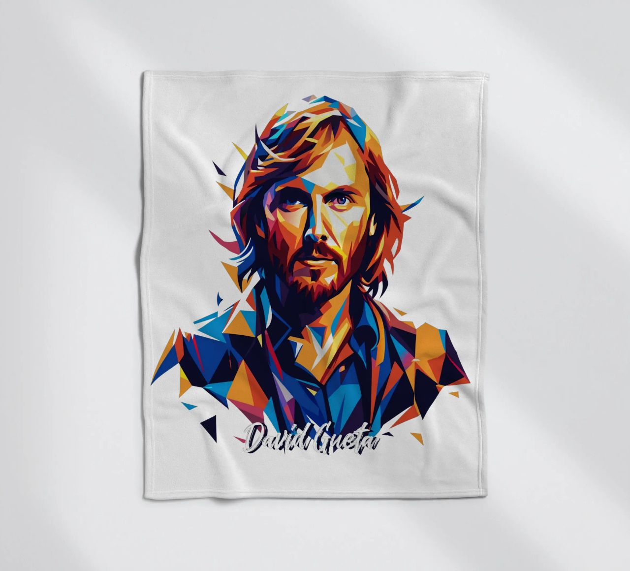 David Gueta Portrait in WPAP Pop Art coperta in pile da vectorartnesia
