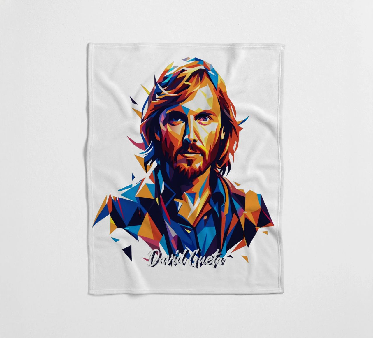 David Gueta Portrait in WPAP Pop Art coperta in pile da vectorartnesia