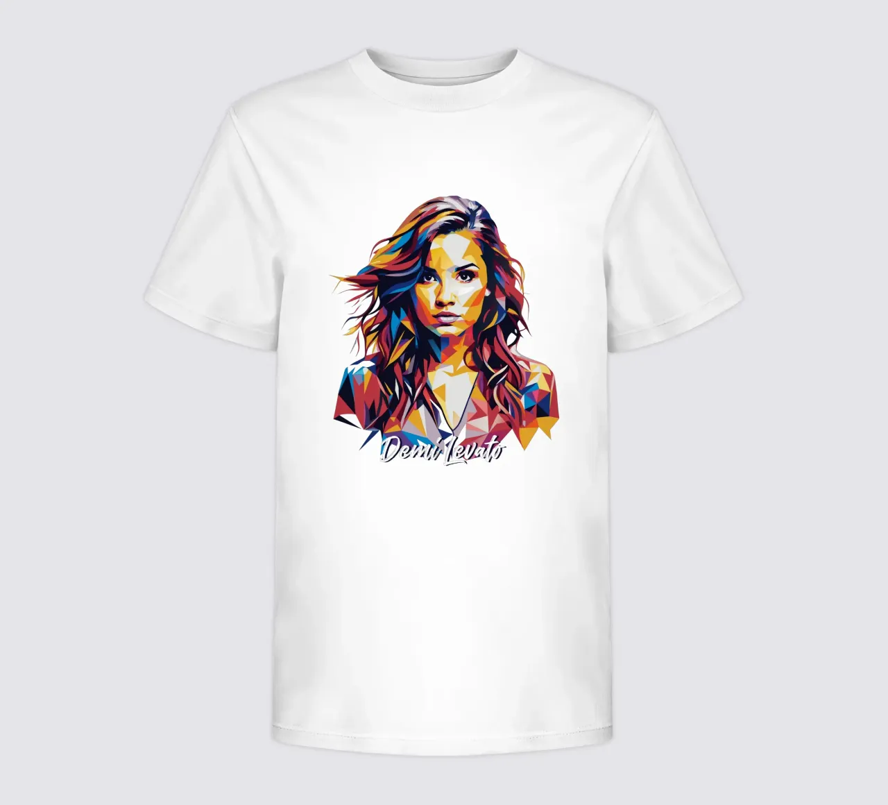 Demi Levato Portrait in WPAP Pop Art t-shirt bambini da vectorartnesia