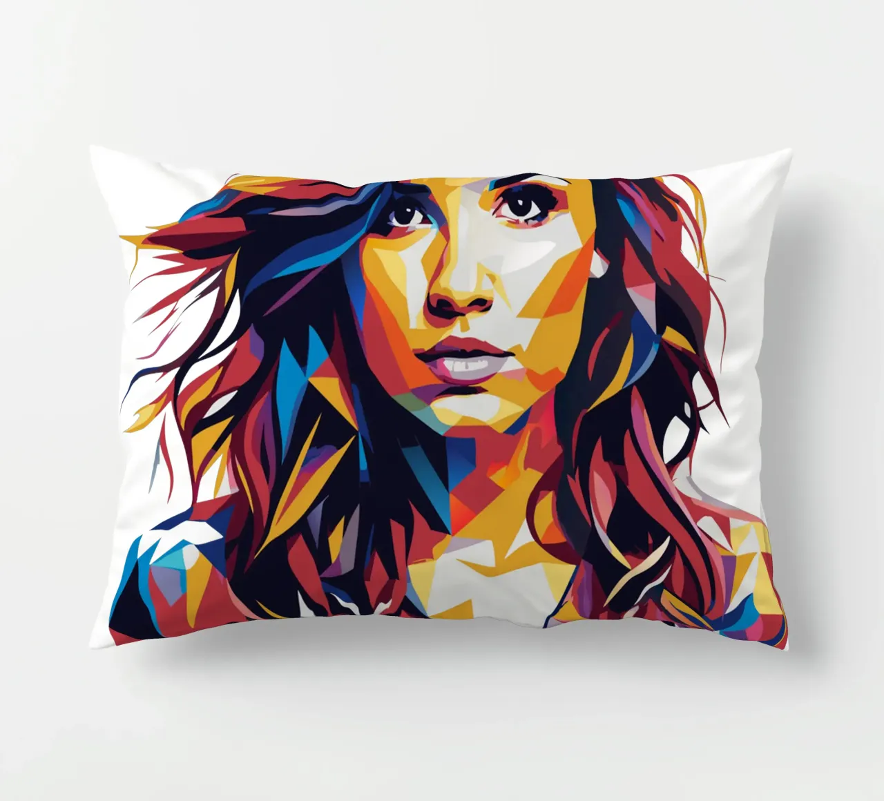 Demi Levato Portrait in WPAP Pop Art cuscino da vectorartnesia