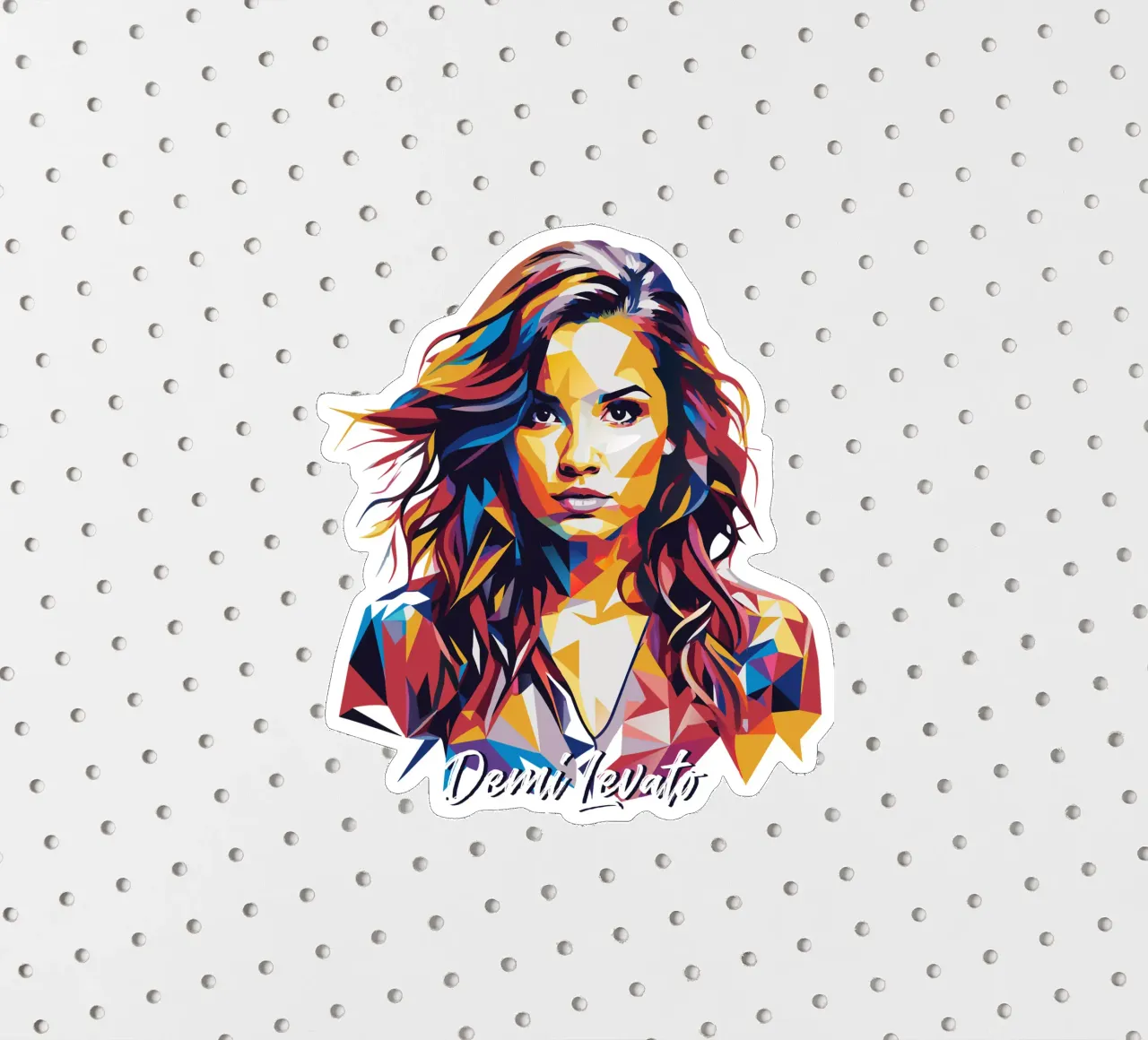 Demi Levato Portrait in WPAP Pop Art adesivo da vectorartnesia