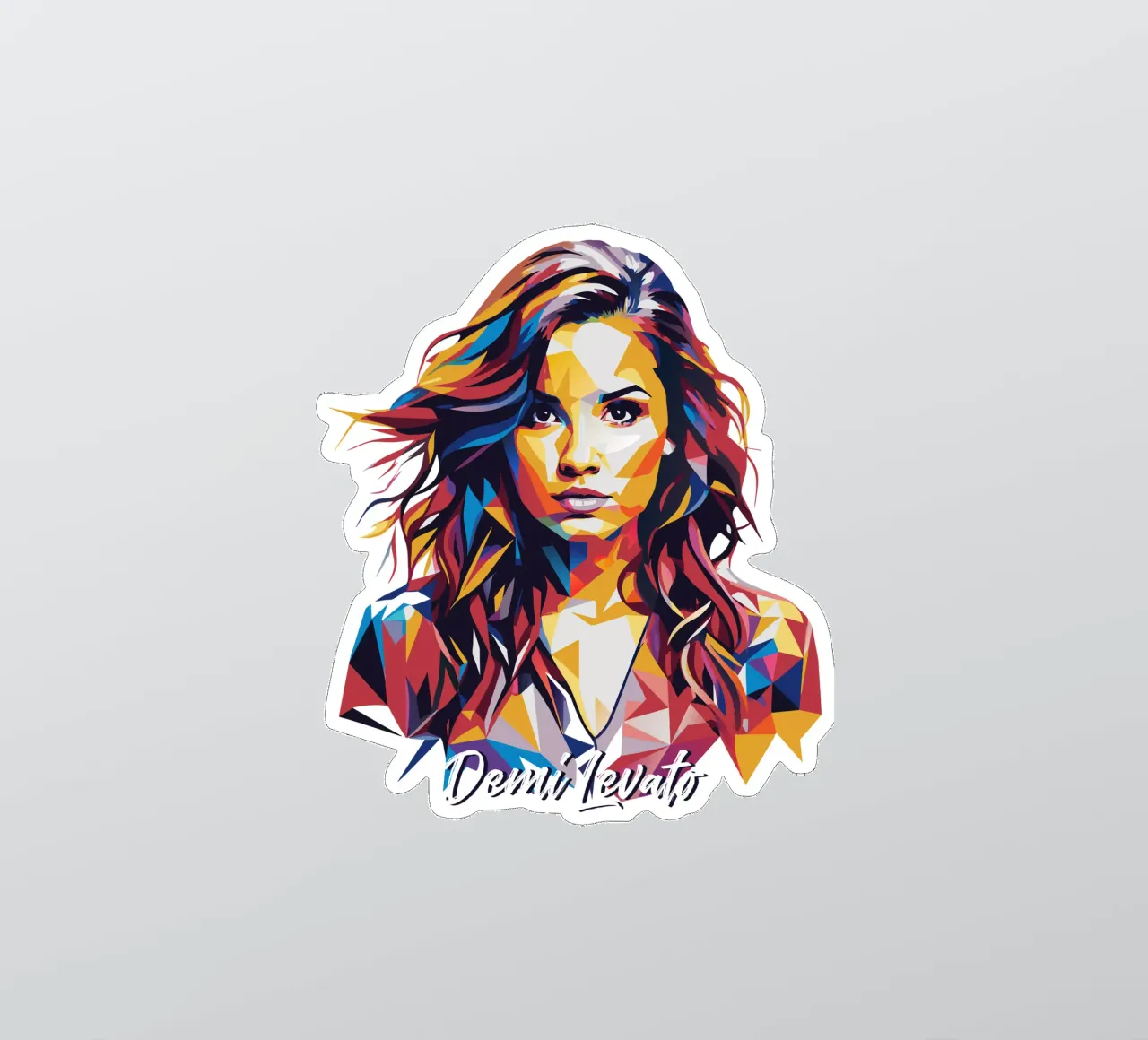 Demi Levato Portrait in WPAP Pop Art adesivo da vectorartnesia