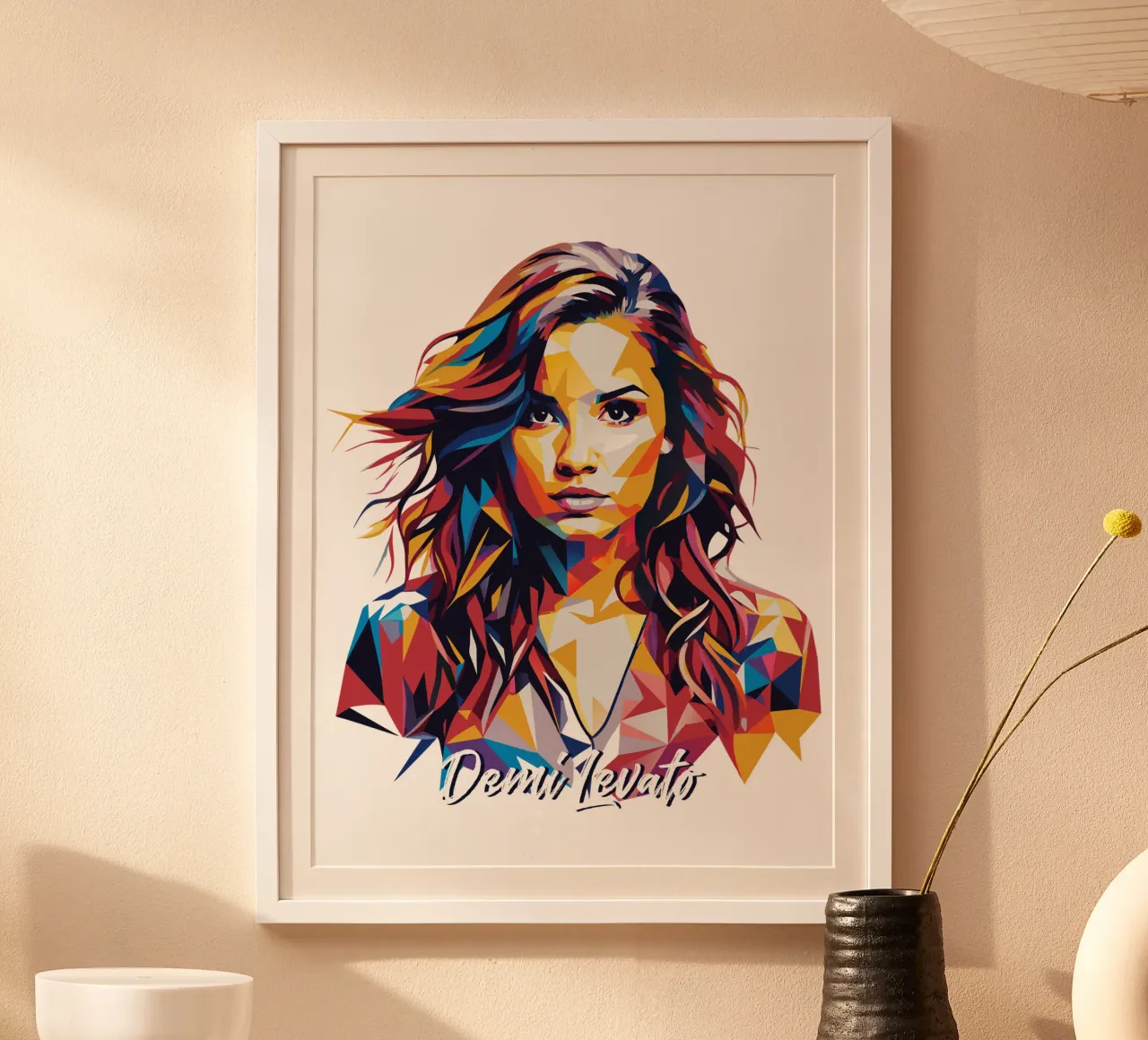 Demi Levato Portrait in WPAP Pop Art poster da vectorartnesia
