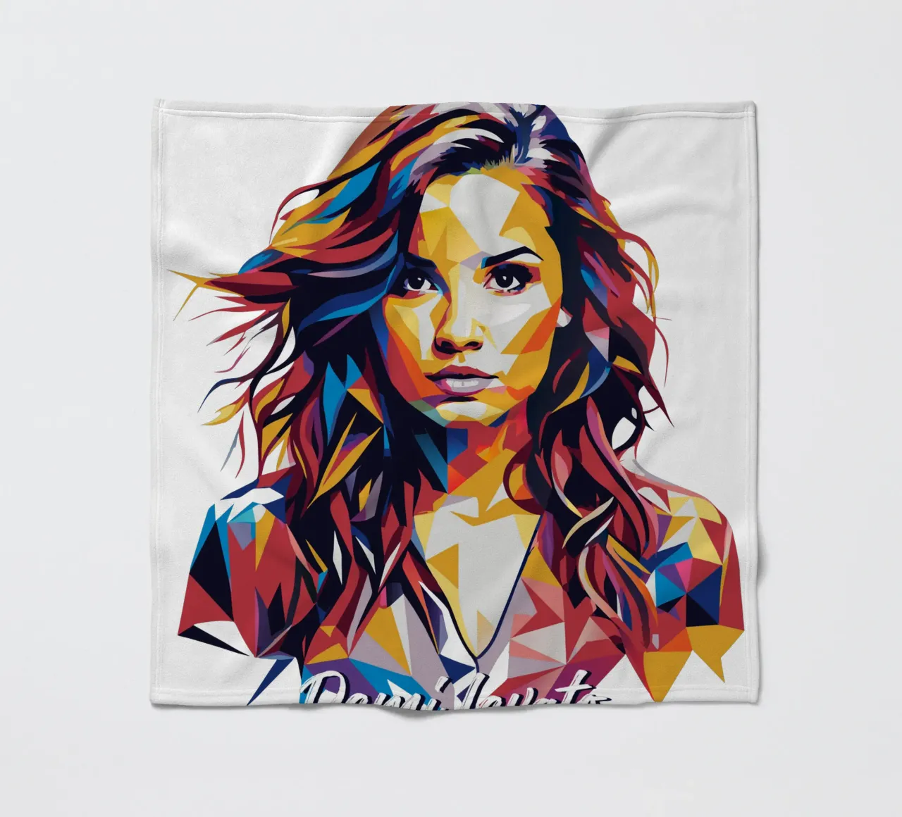 Demi Levato Portrait in WPAP Pop Art coperta in pile da vectorartnesia