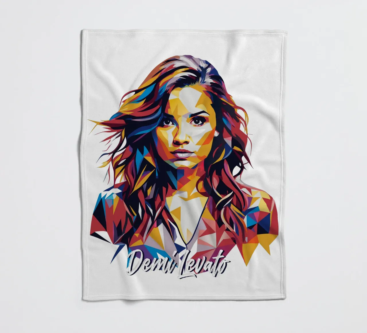 Demi Levato Portrait in WPAP Pop Art coperta in pile da vectorartnesia