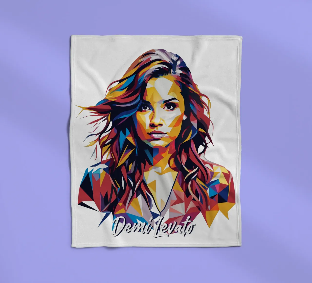 Demi Levato Portrait in WPAP Pop Art coperta in pile da vectorartnesia
