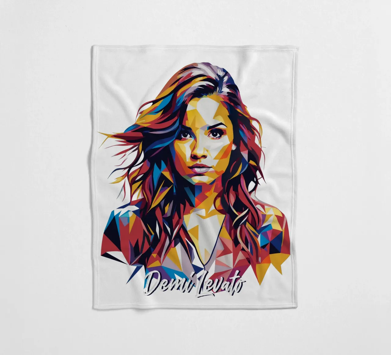 Demi Levato Portrait in WPAP Pop Art coperta in pile da vectorartnesia