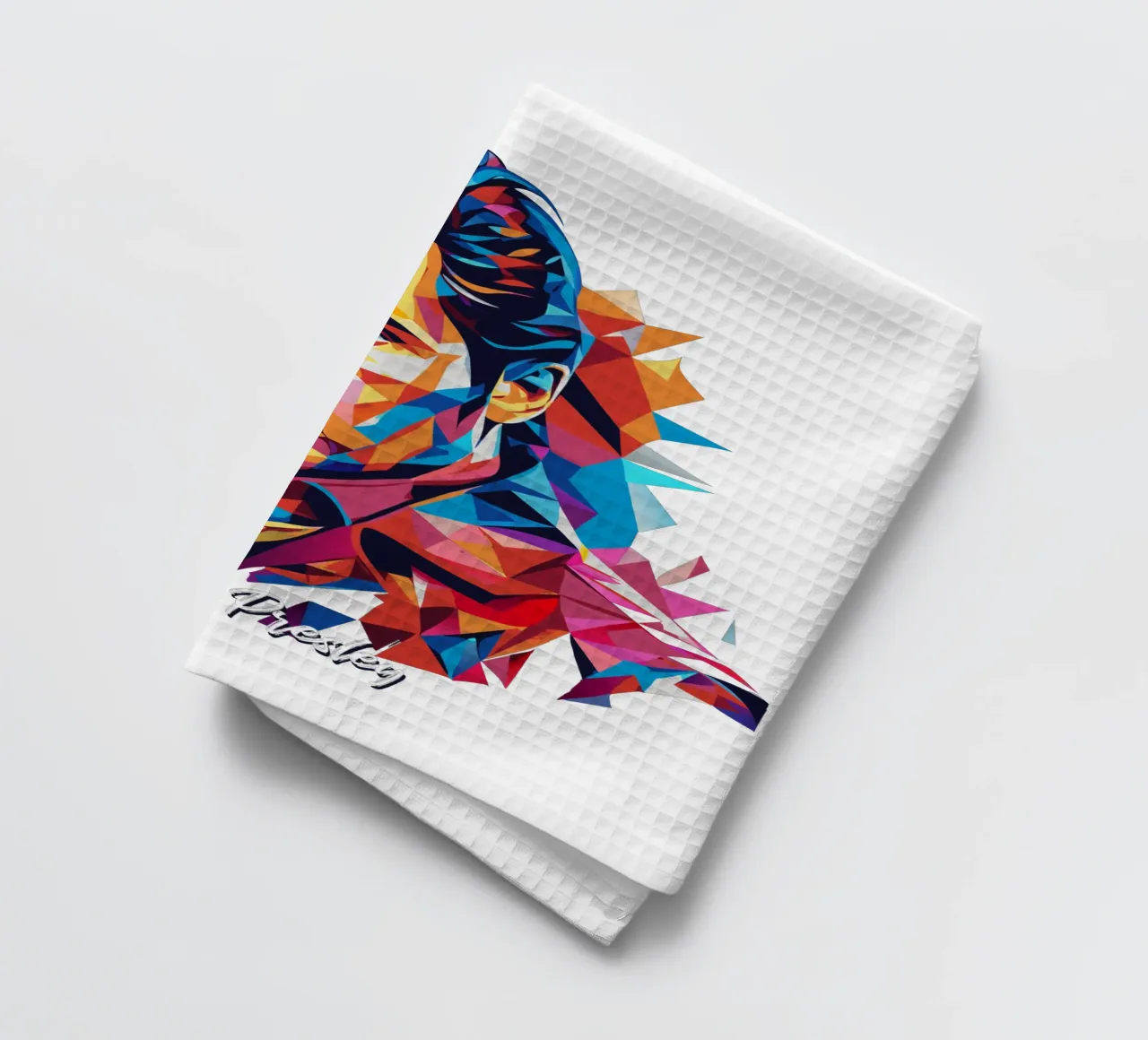 Elvis Presley Portrait in WPAP Pop Art canovaccio da cucina da vectorartnesia