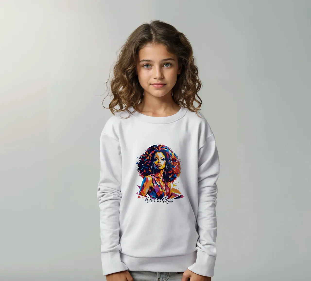 Diana Ross Portrait in WPAP Pop Art felpa bambino da vectorartnesia