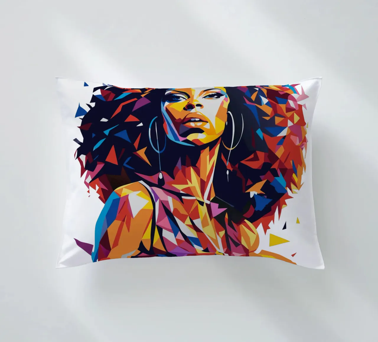 Diana Ross Portrait in WPAP Pop Art cuscino da vectorartnesia
