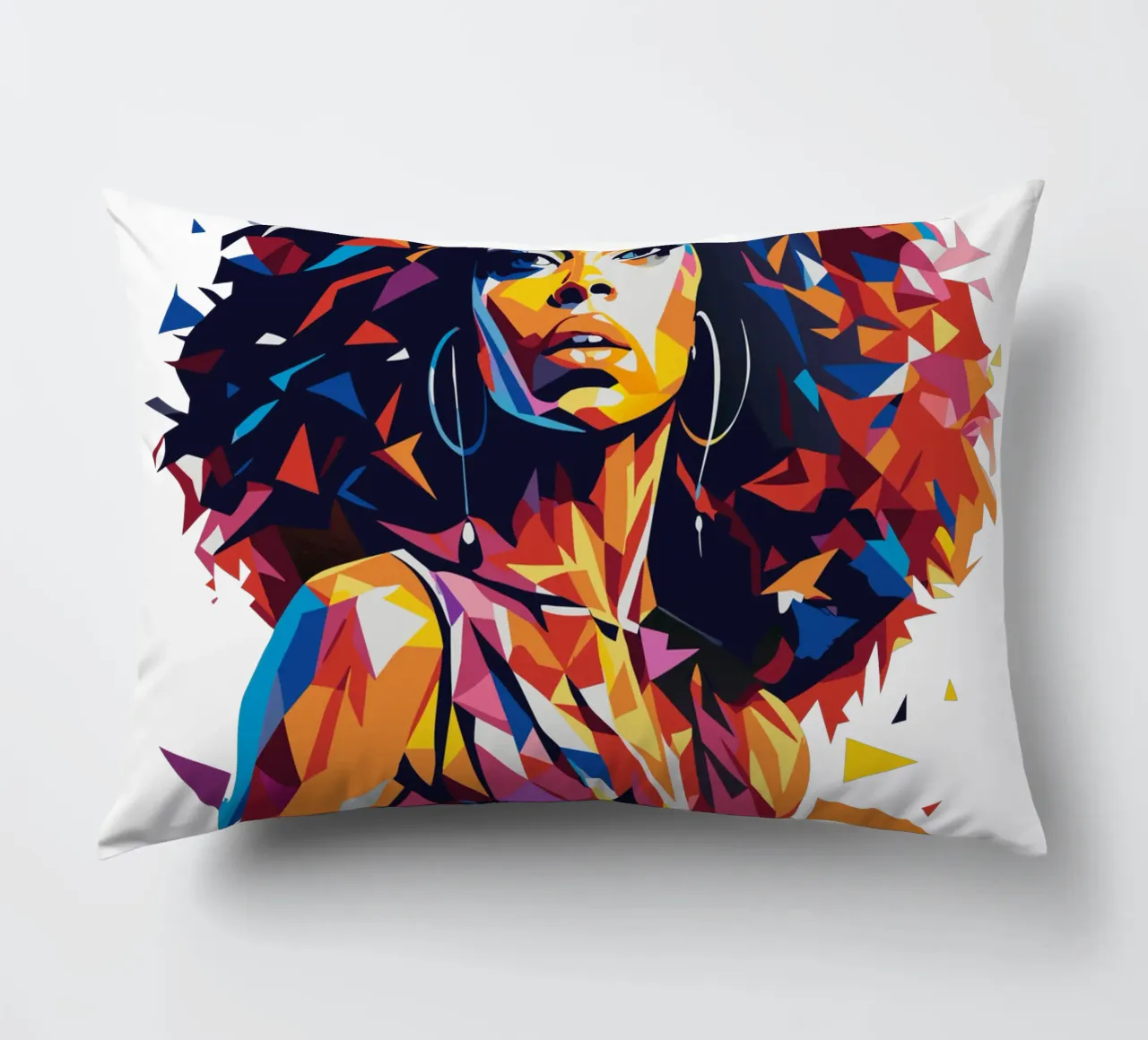 Diana Ross Portrait in WPAP Pop Art cuscino da vectorartnesia