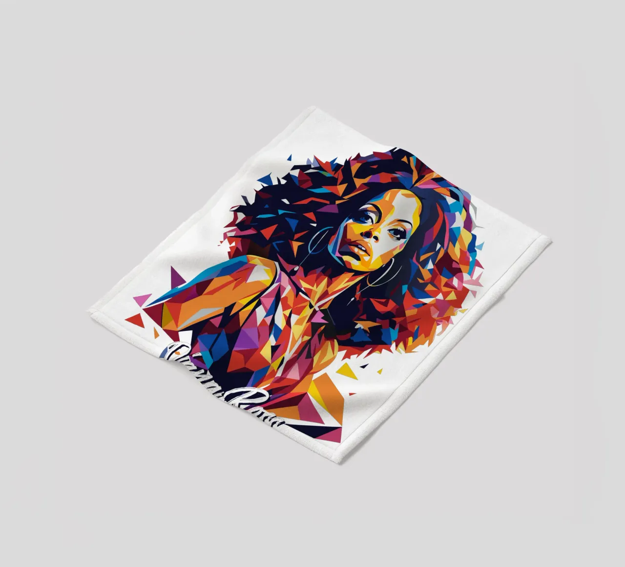 Diana Ross Portrait in WPAP Pop Art coperta in pile da vectorartnesia
